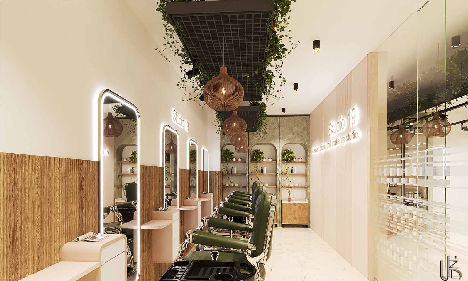 Studio 19 Salon Styling Station Detail